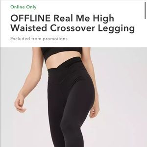 aerie offline high waisted crossover leggings L/XL